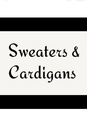 Sweaters and cardigans